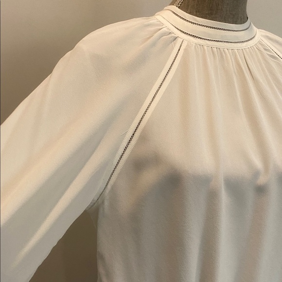 Sézane Utopie Silk Blouse Cream Ecru Long Sleeve EU 40 US 8 - Picture 9 of 16